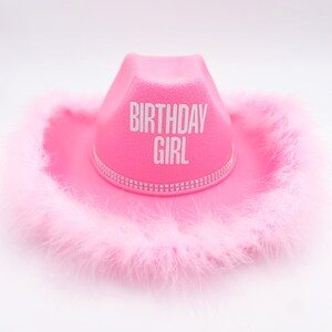 Pink Birthday Girl Cowgirl Hat