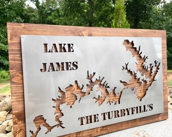Lake James Sign - Lake Sign - Lake James NC Sign - Metal Lake Sign - Lake James Metal Sign - Lake Decor