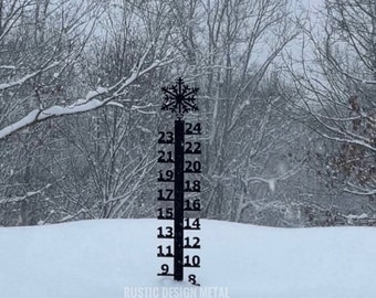 Snow Gauge - Metal Snow Gauge - 2 Foot Snow Gauge - Powder Coated Snow Gauge