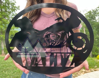 Family Name Sign - Motorcycle Metal Sign - Custom Motorcycle Name Sign - Motorcycle Sign Metal