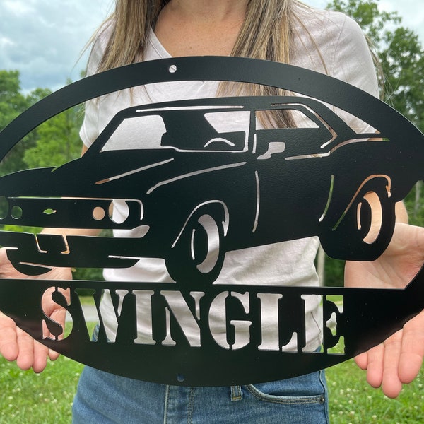 Camaro Sign - Hotrod Sign - Metal Hotrod Sign - Custom Metal Garage Sign - Garage Name Sign - Chevy Sign Metal - Personalized Garage Sign