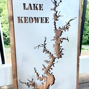 Lake Keowee Sign - Lake Sign - Keowee Sign - Metal Lake Sign - Lake Keowee Metal Sign - Lake Decor