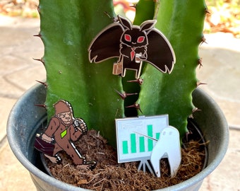 Cryptid Business Enamel Pins