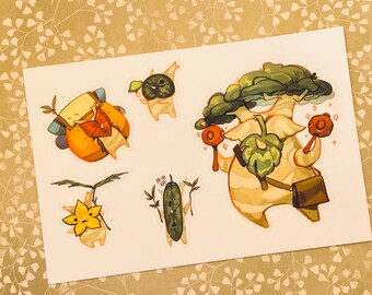 Korok and Hetsu Sticker Sheet