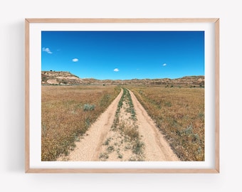 Montana, Montana Artist, Digital Download, Printable Art, Fine Art, Colorful Print, Landscape, Prairie, Montana Print, Blue Sky, Sky "Terry"