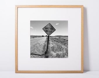 Digital Download, Printable Art, Montana Art, Montana, Montana Artist, Fine Art, Black and White, Wall Decor, Landscape Print, Sky"One Lane"