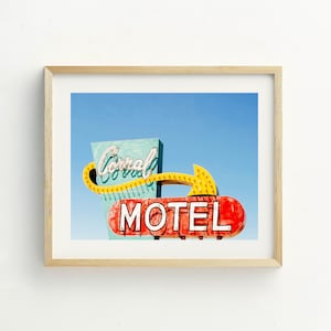 Vintage Sign, Montana, Digital Download, Printable Art, Large Wall Decor, Wall Art, Colorful Art, Motel Sign, Cowboy Art, Vintage, &quot;Corral&quot;
