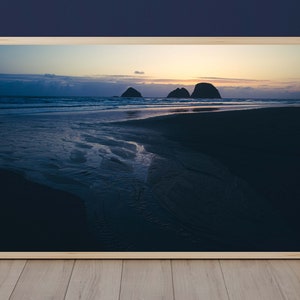 Strandkunst, Strand, Ozean Kunst, Fine Art, Ozean, Oregon Küste, Digitaler Download, Strandleben, Oregon, Wanddekoration, druckbare Kunst &quot;Drei Bögen&quot;