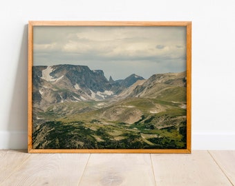 Montana, Montana Art, Montana Artist, Fine Art, Mountain Art, Mountain Print, Beartooth, Bears, Nature, Adventure, Big Sky "Bears Tooth"