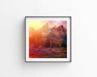 mountain art, mountain photography, landscape print, landscape photo, nature photography, gifts for her, instant download, download "Gritty"