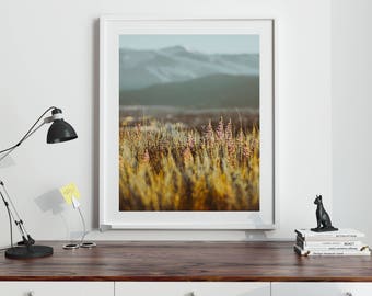Lupine Flower Nature Print, Montana Landscape (Digital Download)