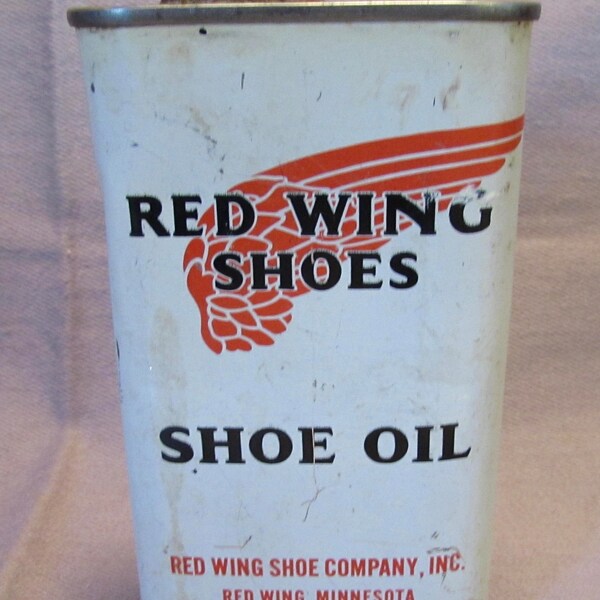 Red Wing Shoe Oil Tin, Vintage Red Wing, Red Wing Shoe Company, Red Wing, Minnesota
