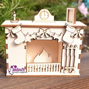 Laser Cut Wooden Fireplace Kit