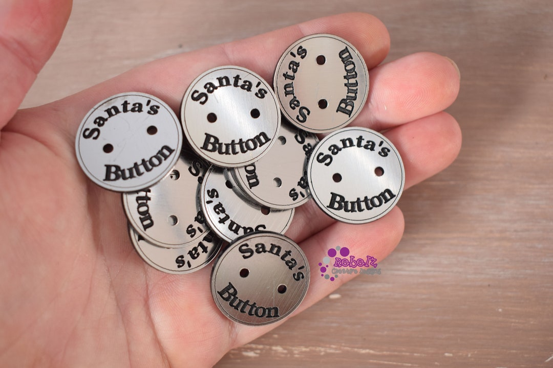 Laser Cut and Engraved Laminate Santa's Buttons - Etsy