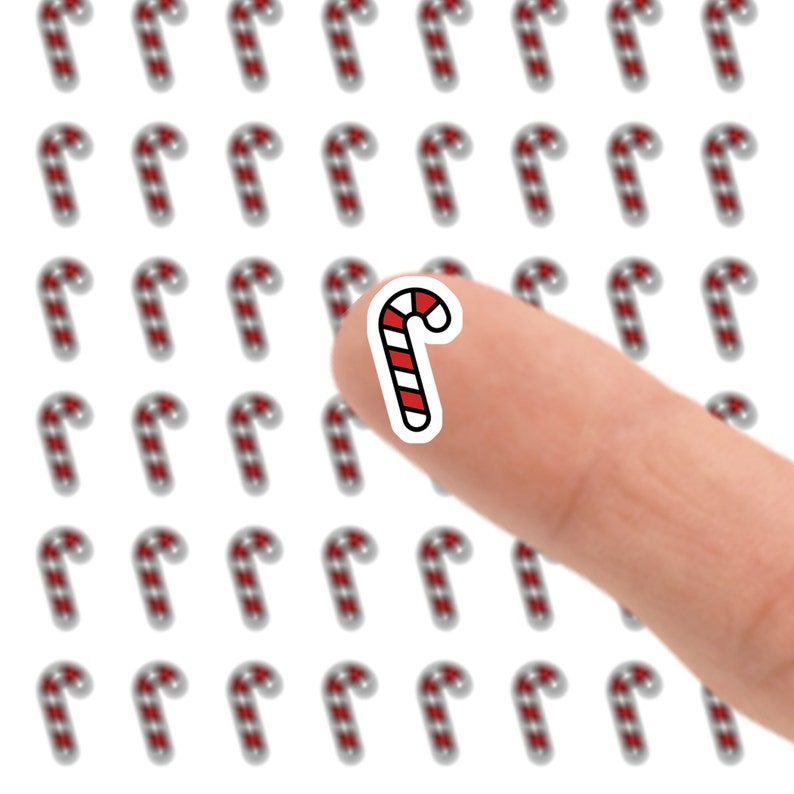 MINI 42 Candy Cane Sticker Sheet // Christmas Sticker Sheet // Etsy