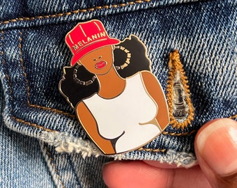 Melanin Girl Enamel Pin