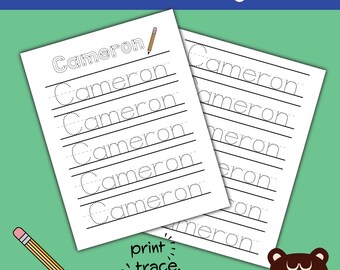 Personalized Name Tracing Worksheet: Preschool Handwriting Practice (PDF Download)