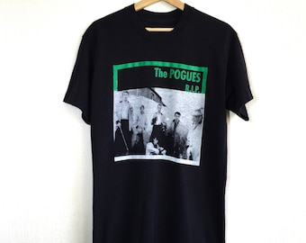 THE POGUES Skull /& Crossbones /& Shamrocks T SHIRT Irish Punk Music Tribute Tee