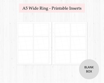 Blank Notes / Yearly Notes / A5 Wide Rings / Printable Inserts - Etsy
