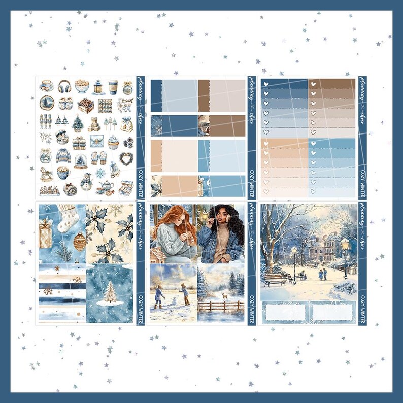 Cozy Winter Weekly Kit : Printable Planner Stickers (PDF, PNG ...