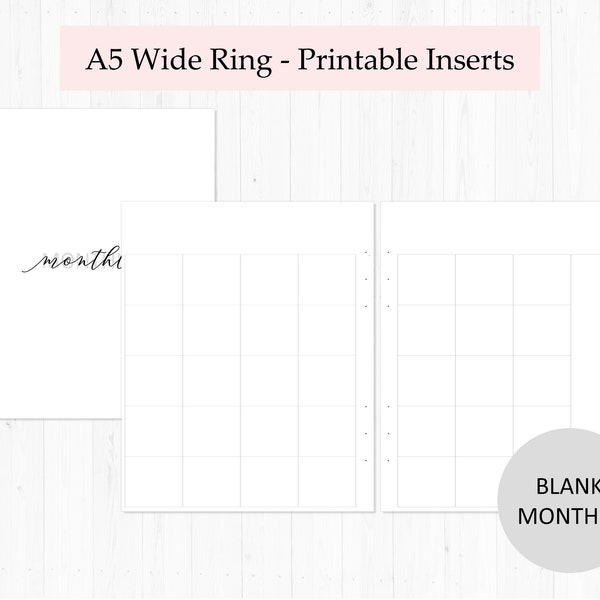 A5 Planner Inserts - Etsy