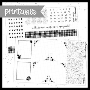 Fall Vibes / Printable Foil Bundle / Foil Ready / printable planner stickers / Erincondren / pdf, png, silhouette cut files
