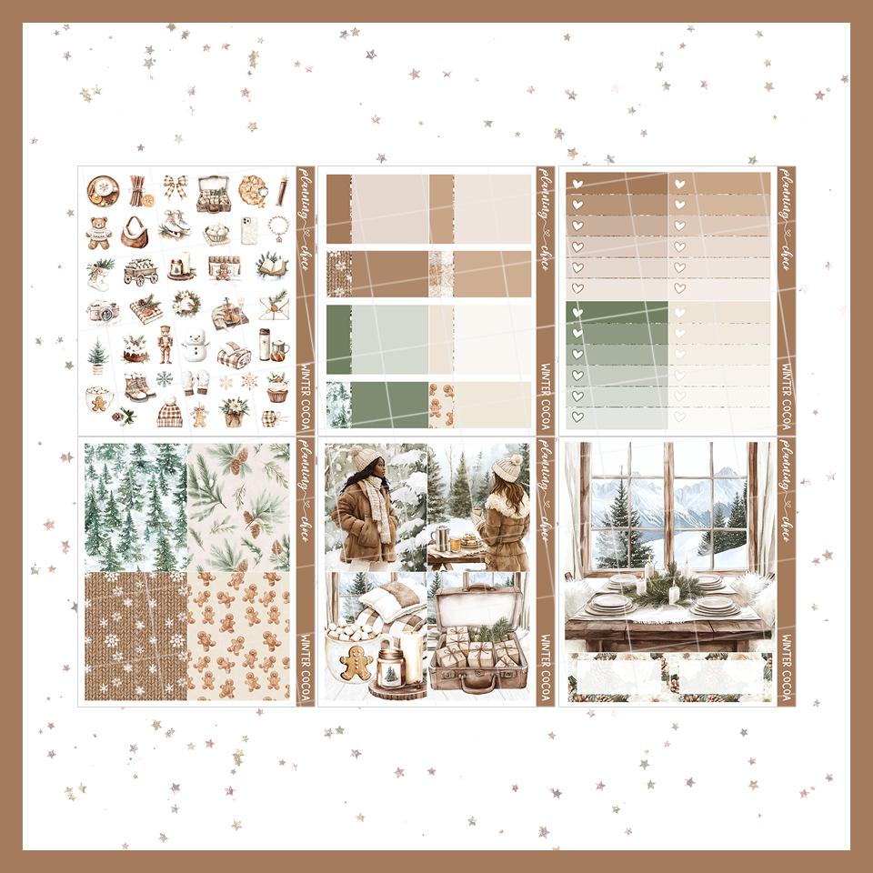 Winter Cocoa Weekly Kit : Printable Planner Stickers (PDF, PNG ...