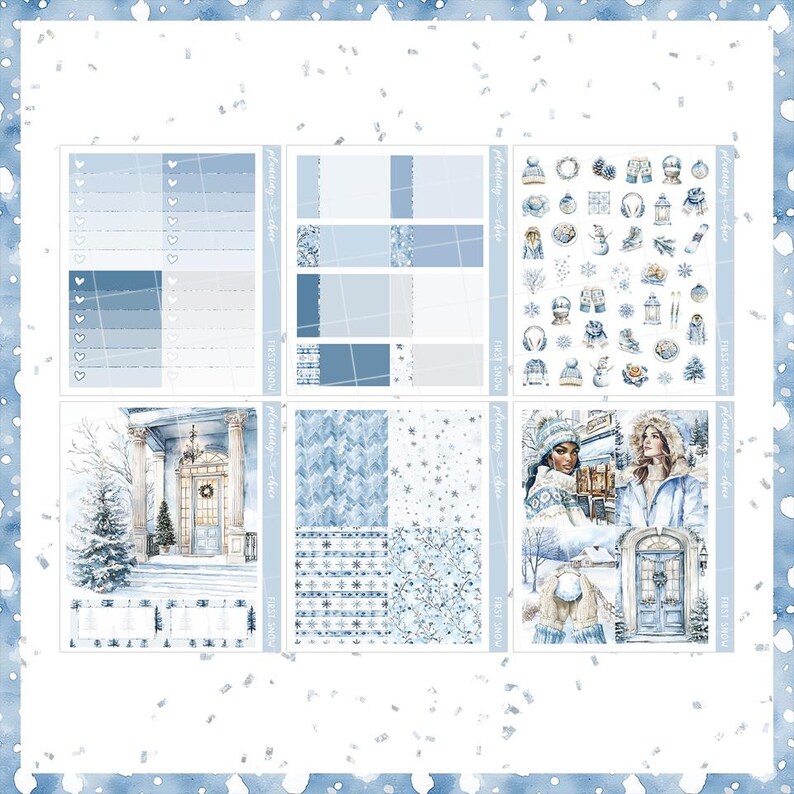 First Snow / Weekly Kit / Printable Planner Stickers / Erincondren ...