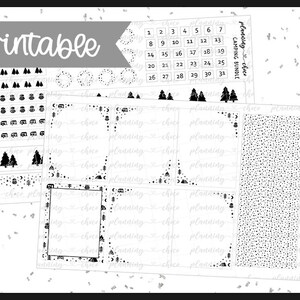 Camping / Printable Foil Bundle / Foil Ready / printable planner stickers / Erincondren / pdf, png, silhouette cut files