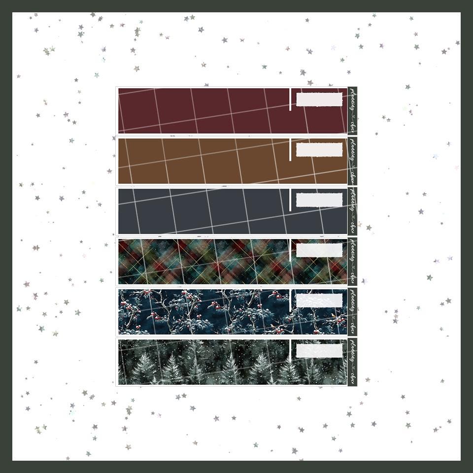 Winter Elegance Weekly Kit : Printable Planner Stickers (PDF, PNG ...