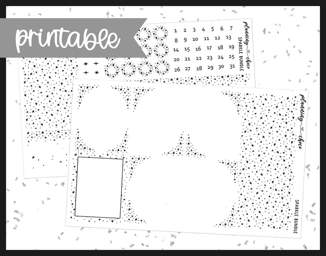 Sparkle / Printable Foil Bundle / Foil Ready / Printable Planner ...