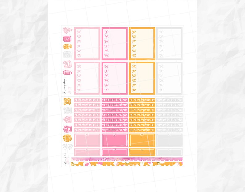bts weekly kit foil ready printable planner stickersec etsy
