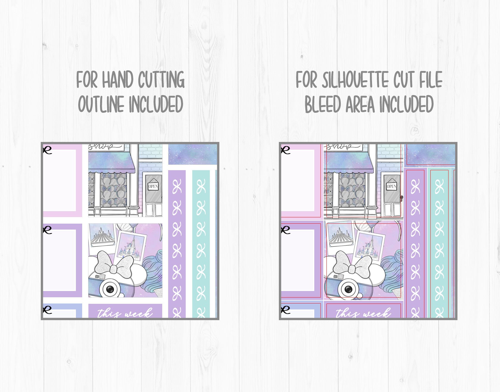 Cherry Blossom Foil Bundle : Printable Planner Stickers (PDF, PNG ...