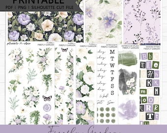 Firefly Garden Journaling Add On : Printable Planner Stickers (PDF, PNG, Silhouette Cut Files)