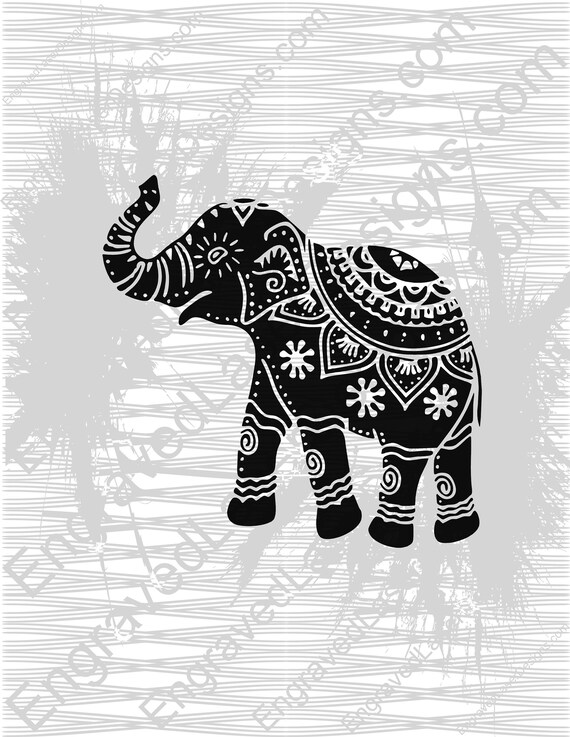 Download Mandala Elephant Design Logo Vector Car Emblem Svg Cut Etsy