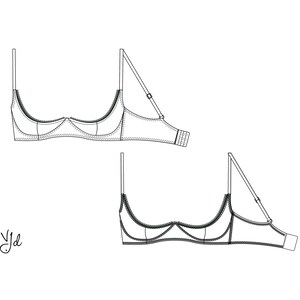 Shelf bra Technical working drawing in AI file