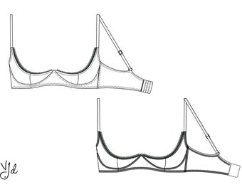 Shelf bra Technical working drawing in AI file
