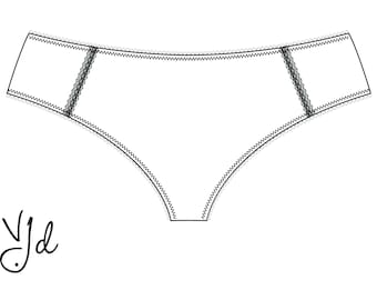 Technical working drawing for Tanga brief in AI file