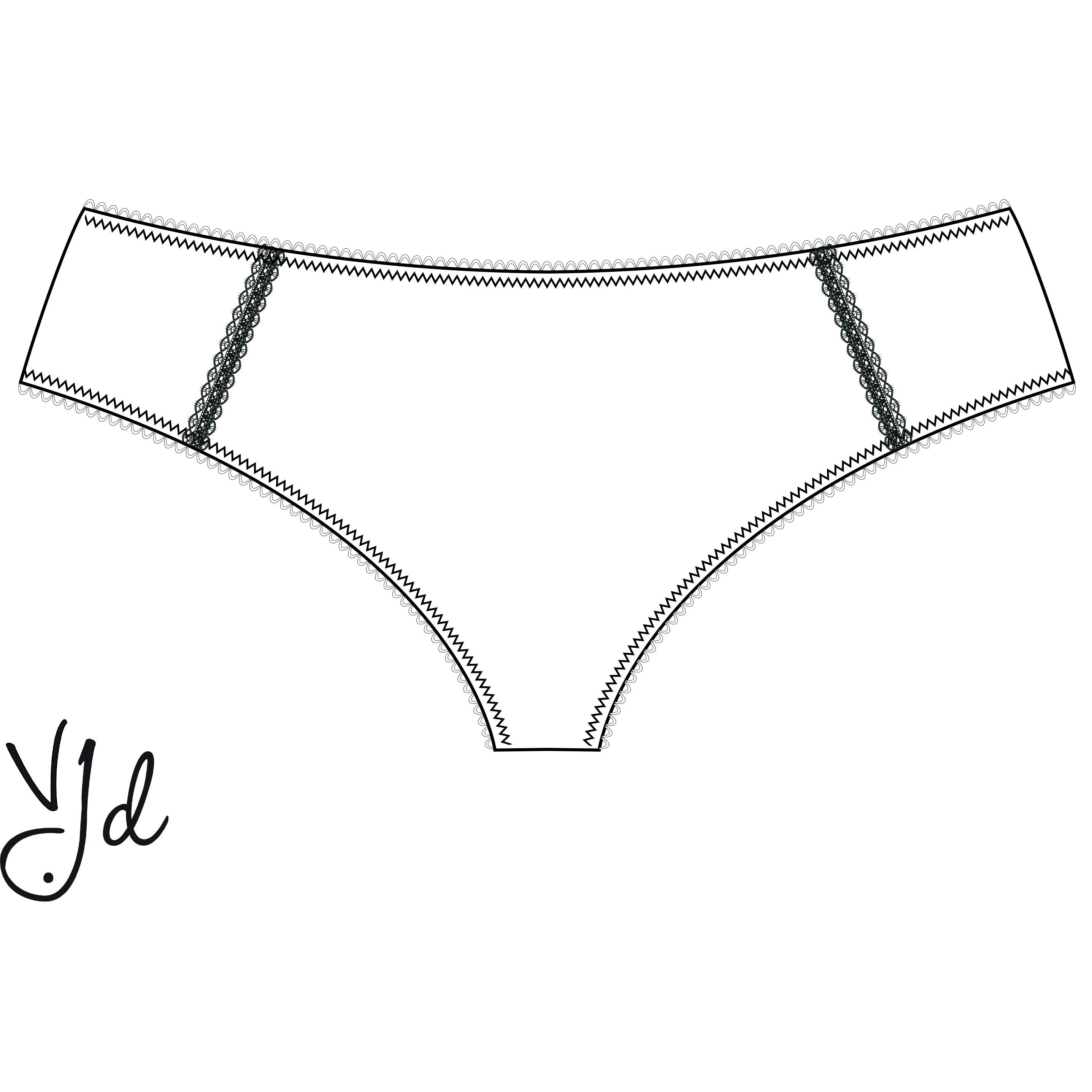 Millicent Technical working drawing for 34 bra in AI file Digital Art