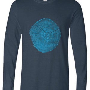Warwickshire ASH - 100% Organic LONG SLEEVED T-shirt Unisex eco Tree Ring T shirtT tee