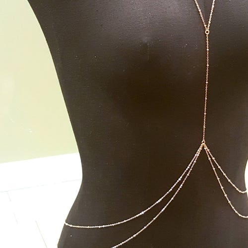 Dainty Body Chain Etsy
