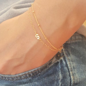 Dainty Bracelet Set •  Initial Bracelet  • Dot Bracelet  • Layering Bracelet  • Delicate Bracelet  • Layered Bracelet