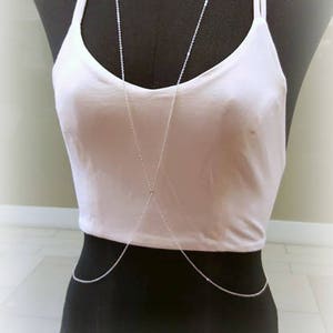 Silver Body Chain - X Shape Body Chain - Beach Body Jewelry - body chain jewelry - Festival Jewelry