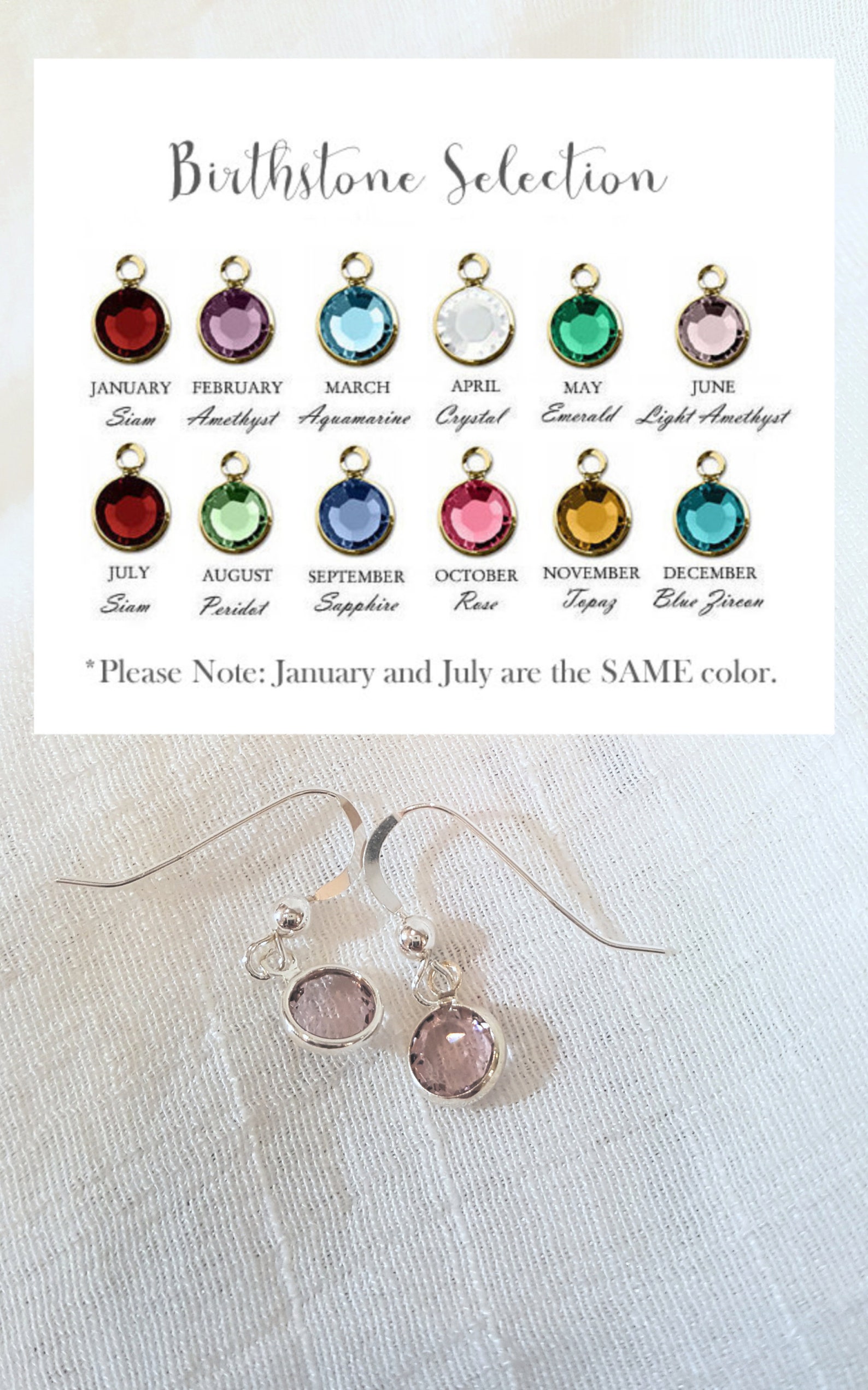 Birthstone Earrings Swarovski Birthstone Earrings Etsy Norway