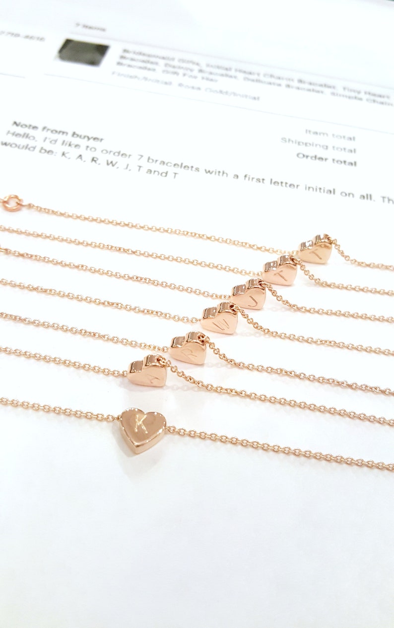 Birthday Gift Necklace \u2022 Small Heart Initial Necklace \u2022 Gift for Woman \u2022 Meaningful Gift \u2022 Happy Birthday To My All Time Favorite Human