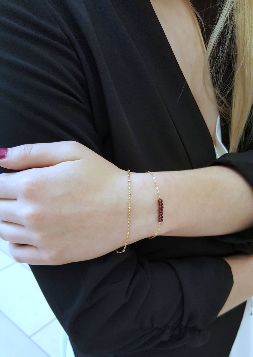 Dainty Gold Bracelet Beaded Bracelet Everyday Jewelry Layering Bracelet