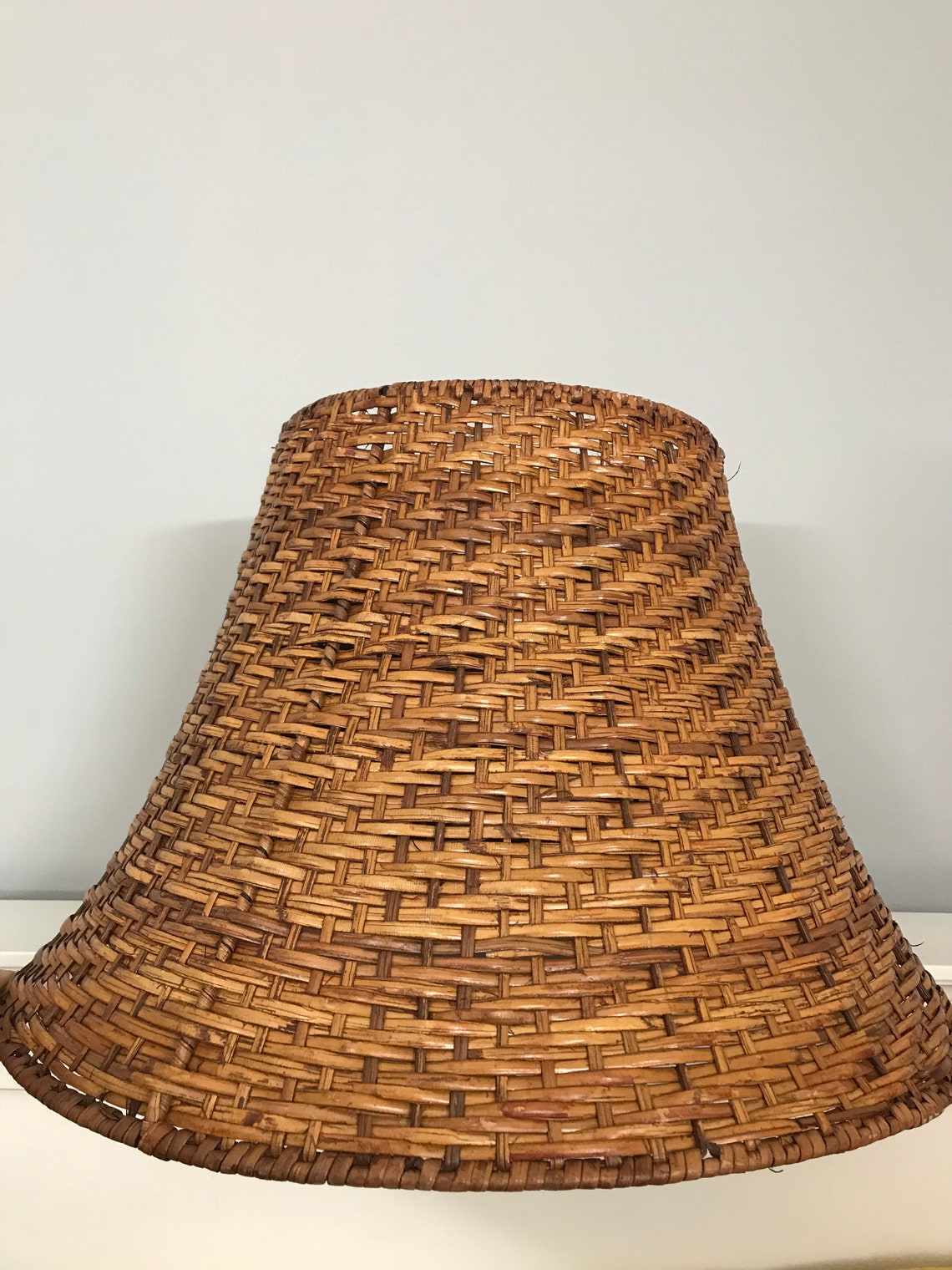Vintage Basket weave Wicker Light shade Lamp shade | Etsy Vintage Basket weave Wicker Light shade Lamp shade | Etsy