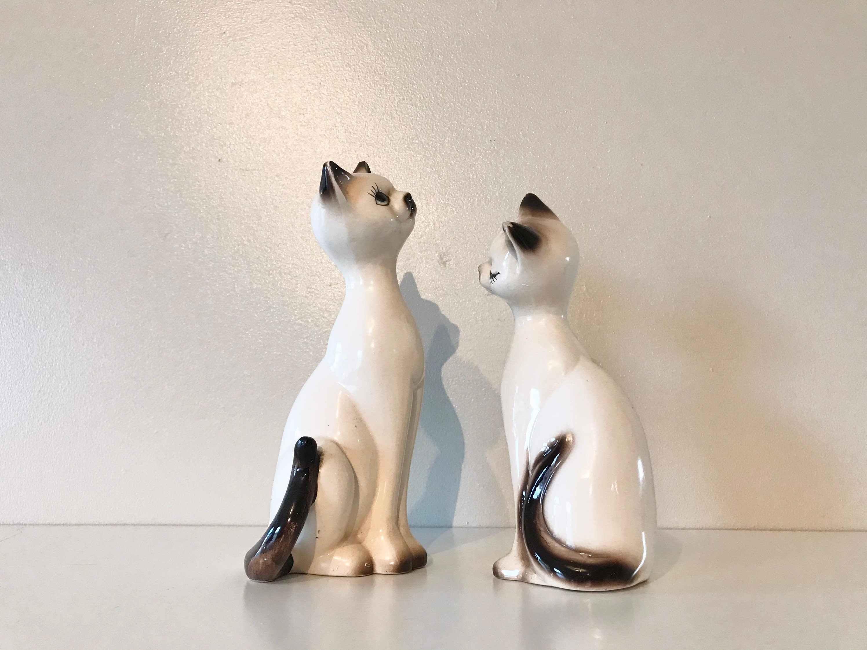 Vintage 1960 Kitsch Gatos Decoración de estante Etsy