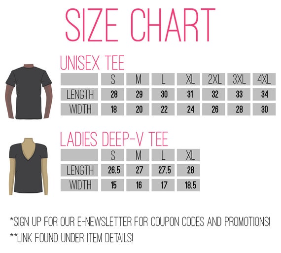 Chinga Clothing Size Chart