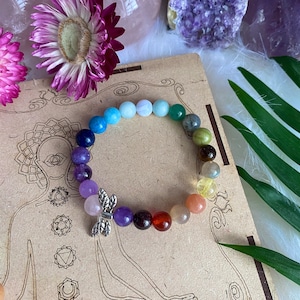 Rainbow Chakra Ädelstensarmband Laddad Gåva till henne